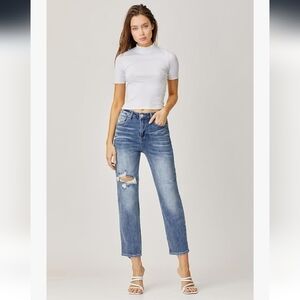 NWT Risen Jeans High Waist Straight Jeans